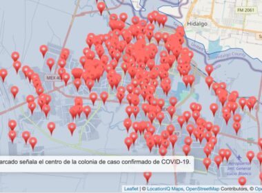 Mapa de contagios en Reynosa